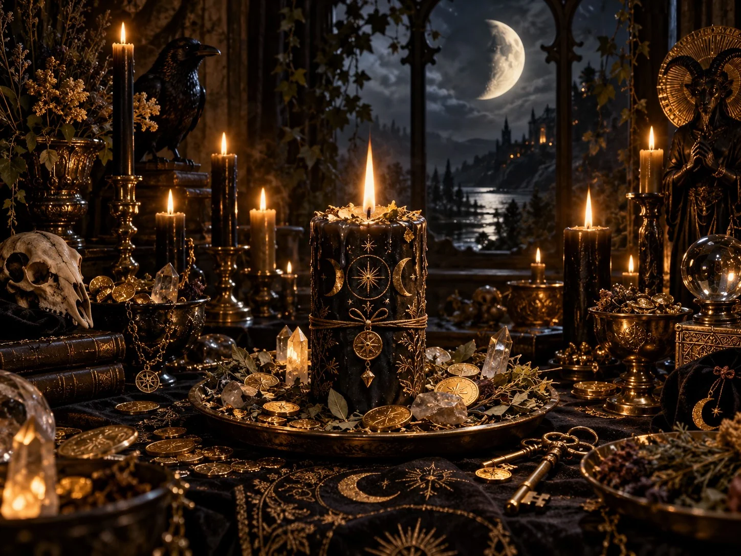 Waxing Moon Prosperity Candle Ritual